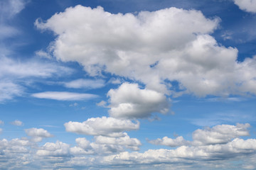 Blue sky with white clouds