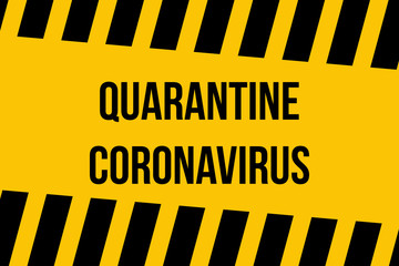 Coronavirus danger sign. 2019-NCOV or COVID-19 biohazard symbol. Quarantine zone. Vector illustration