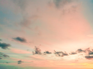 Beautiful calm sky with clouds landscape. Abstract Minimalist wallpaper.