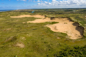 aerial view from dunes in Netherlands park