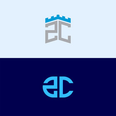 inspiring logo designs for companies from the initial letters of the ZC logo icon. -Vectors