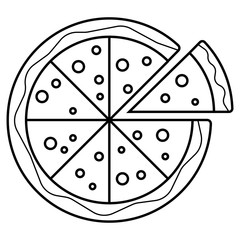 Pizza icon vector illustration photo