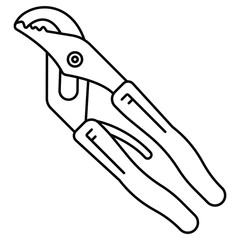 Monkey wrench glyph icon vector