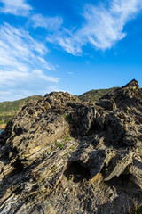 Spectacular cliffs and rocky coast line of El Port de la Selva,Costa Brava,Catalonya,Spain