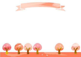 ぼんぼり桜のフレーム