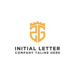 inspiring logo designs for companies from the initial letters of the ZG logo icon. -Vectors