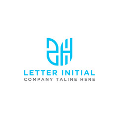 inspiring logo designs for companies from the initial letters of the ZH logo icon. -Vectors
