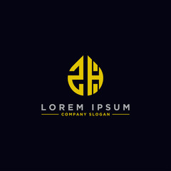Obraz premium inspiring logo designs for companies from the initial letters of the ZH logo icon. -Vectors