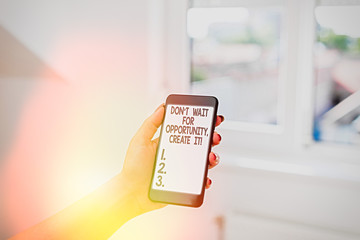 Handwriting text Dont Wait For Opportunity Create It. Conceptual photo work hard yourself and begin this moment