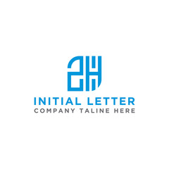 inspiring logo designs for companies from the initial letters of the ZH logo icon. -Vectors