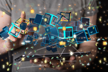 data code binary concept 3d
