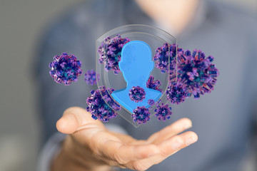 epidemic coronavirus 2019-nCoV 3d (2019-nCoV). .