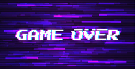 Fototapeta premium Vector text . Symbol of cyberpunk, hacker attack. Modern design, technological error. Texture and effect for your design.