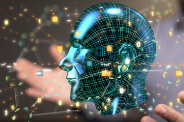 data code binary concept 3d