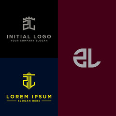 inspiring logo designs for companies from the initial letters of the ZL logo icon. -Vectors