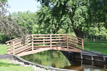 Wooden Pedestrian Bridge