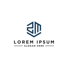 inspiring logo designs for companies from the initial letters of the ZM logo icon. -Vectors