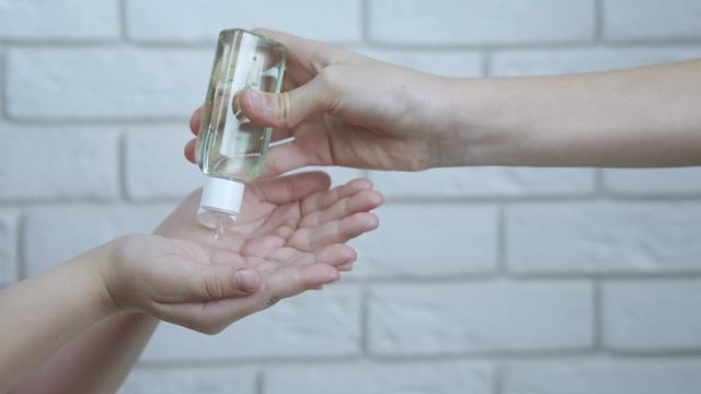 Sanitizer for child hands.