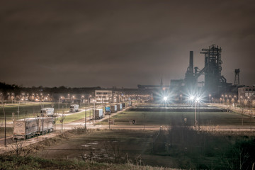 Fototapeta na wymiar Ruhrgebiet Nachts 