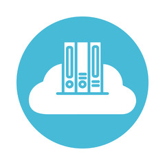 pile electronic books in cloud education online block style