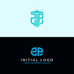 inspiring logo designs for companies from the initial letters of the ZP logo icon. -Vectors