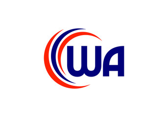 W A, WA Initial Letter Logo design vector template, Graphic Alphabet Symbol for Corporate Business Identity