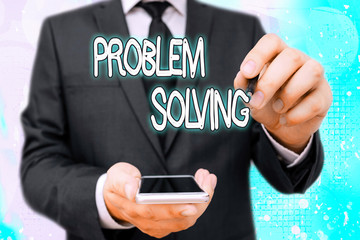Handwriting text Problem Solving. Conceptual photo process of finding solutions to difficult or...