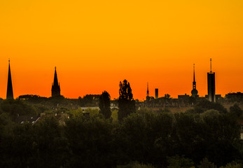 Obraz premium Ruhrgebiet Nachts 