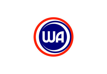 W A, WA Initial Letter Logo design vector template, Graphic Alphabet Symbol for Corporate Business Identity