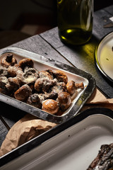 charcoal grilled mushrooms with cheese