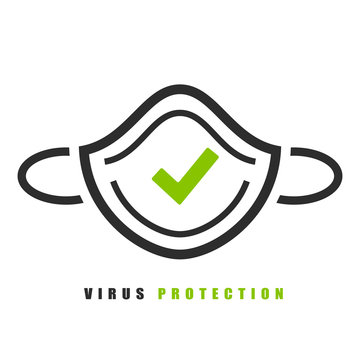 Virus protection vector icon