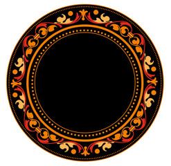 ANCIENT ROUND SYMBOL OF BAROQUE AND ARAB STYLE