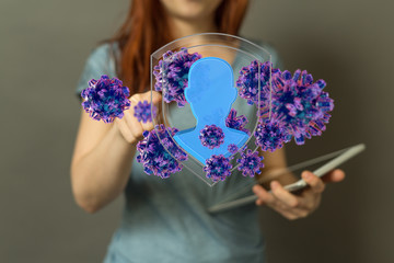 Corona Virus - Microbiology And Virology Concept - 3d Rendering.