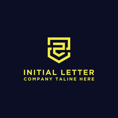 Fototapeta premium inspiring logo designs for companies from the initial letters of the ZZ logo icon. -Vectors