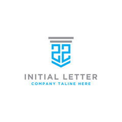 Obraz premium inspiring logo designs for companies from the initial letters of the ZZ logo icon. -Vectors