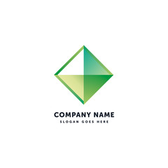 Pyramid Square Vector Logo. Creative abstract icon mark design template. Abstract logotype concept element sign shape.