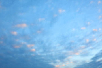 abstact blur moving cloud above dramatic blue sky cloudy background