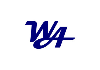 Obraz premium W A, WA Initial Letter Logo design vector template, Graphic Alphabet Symbol for Corporate Business Identity