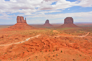 Fototapeta na wymiar Monument Valley located on the Arizona–Utah border, USA.