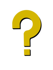 Question icon from Primitive Set. This isolated flat symbol is drawn with smooth blue color on a white background, angles are rounded.