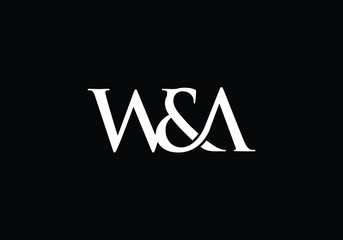 W A, WA Initial Letter Logo design vector template, Graphic Alphabet Symbol for Corporate Business Identity