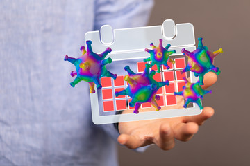 virus economic impact concept image.