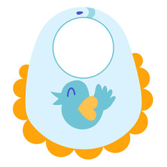 Baby bib glyph icon, child and clothes, wear sign, vector graphics. Vector flat illustration. Hand drawn