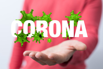 contagious coronavirus pandemic, dangerous virus outbreak 3d.