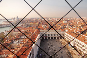 Venice,Italy. Aerial  view from San Marco Campanile.