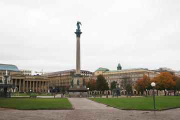 Fototapeta na wymiar New Palace square, Stuttgart, Germany
