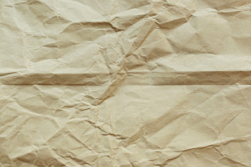 Fototapeta na wymiar brown crumpled paper texture background