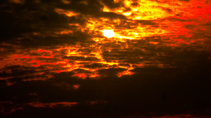 sun fire in the sky