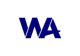 W A, WA Initial Letter Logo design vector template, Graphic Alphabet Symbol for Corporate Business Identity