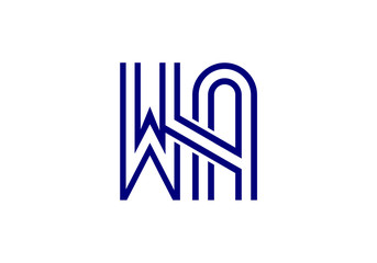 W A, WA Initial Letter Logo design vector template, Graphic Alphabet Symbol for Corporate Business Identity